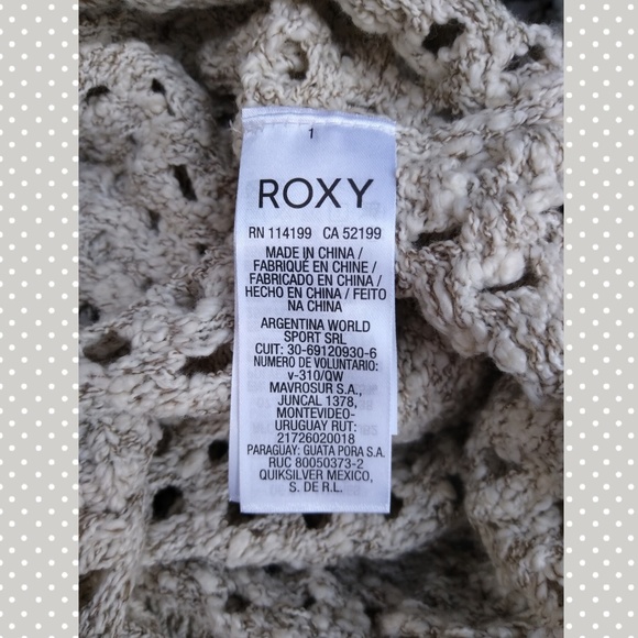 ROXY open weave button down crop sweater - Picture 4 of 6